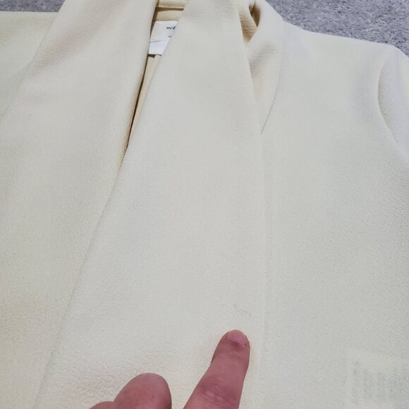 WILFRED Aritzia Chevalier Blazer Open Front Crepe Shawl Collar Cream Women's 0 - Picture 13 of 14